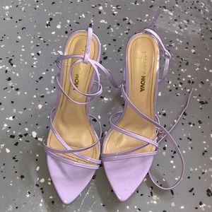 Purple lavender sandal heels